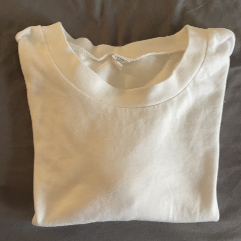 Alternative White Cropped Tshirt, Size Small
